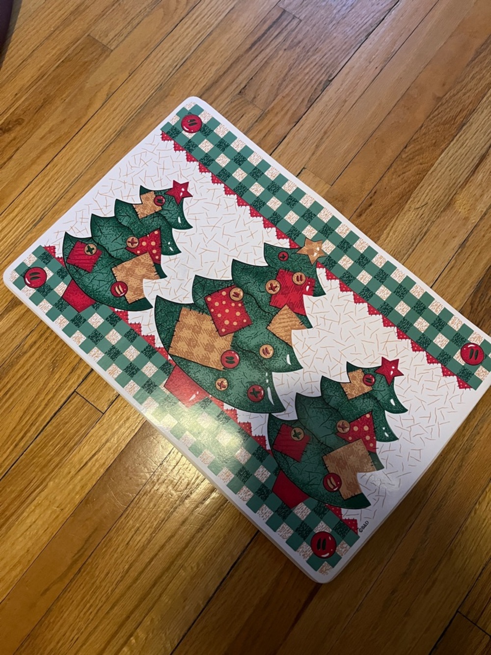 Christmas Tree Placemats - Festive Green & Red Design